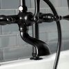 Kingston Brass AE103T0 Deck Mount Clawfoot Tub Faucet, Matte Black AE103T0